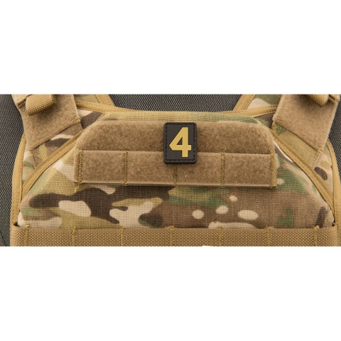 Number 4 PVC Patch (Color: Tan)