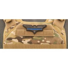 Batman US Flag PVC Patch (Color: Dark Gray w/ Blue Stripe)