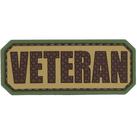 Veteran Tab PVC Patch (Color: Brown)