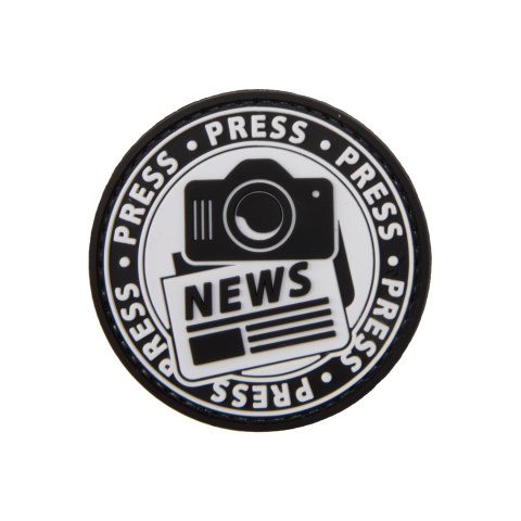 News Press Camera PVC Patch (Color: Black and Gray)