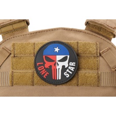 Texas Punisher Lone Star PVC Morale Patch