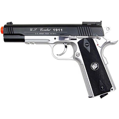 WG Sport 601 1911 CO2 Non-Blowback Airsoft Pistol w/ Accessory Rail (Color: Two Tone)