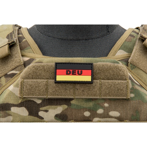 Small German Flag with DEU PVC Patch