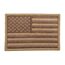 Embroidered Forward US Flag Patch (Color: Coyote Tan)