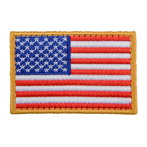 Embroidered Forward US Flag Patch w/ Full Colors