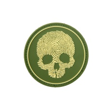 Fingerprint Skull PVC Patch (Color: OD Green)