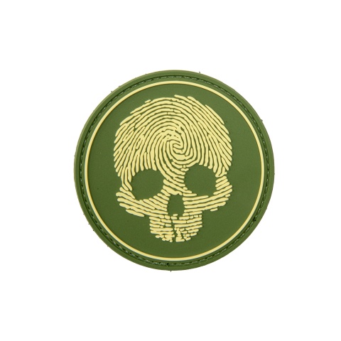 Fingerprint Skull PVC Patch (Color: OD Green)