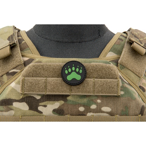 Glow in the Dark Paw PVC Patch