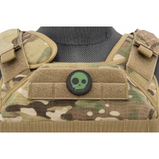 Glow in the Dark Funny Skull PVC Patch