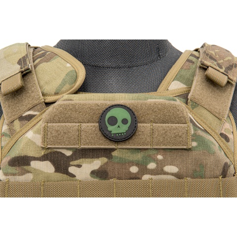 Glow in the Dark Funny Skull PVC Patch