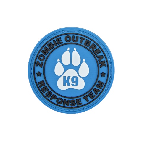 Zombie Outbreak Response Team PVC Patch w/ K9 Paw (Blue Version)
