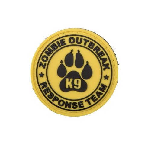 Zombie Outbreak Response Team PVC Patch w/ K9 Paw (Yellow Version)