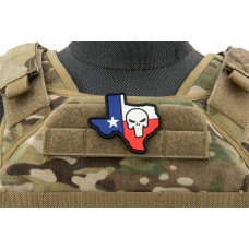 Texas Map with Punisher PVC Patch