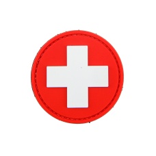 Round Cross Medical PVC Patch (Red Version)