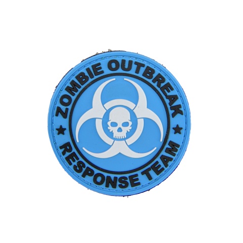 Zombie Outbreak Response Team PVC Patch w/ Biohazard Skull (Blue Version)