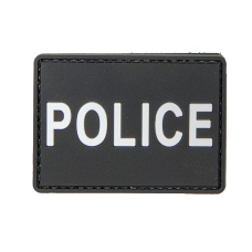 Police PVC Patch (Color: Black and White)