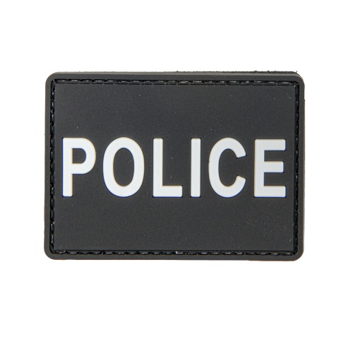 Police PVC Patch (Color: Black and White)