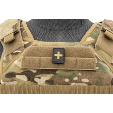 Plus Sign PVC Patch (Color: Tan)