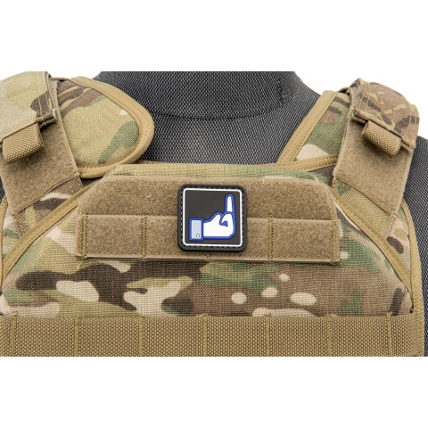 Square Dislike Button PVC Patch (Color: Black)