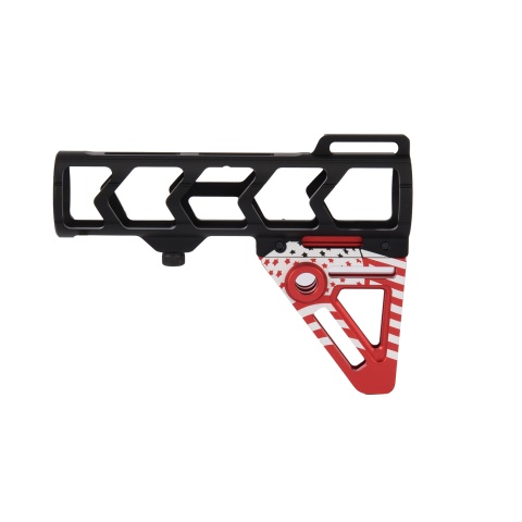 Ranger Armory Aluminum Patriot Stock (Black / Red)