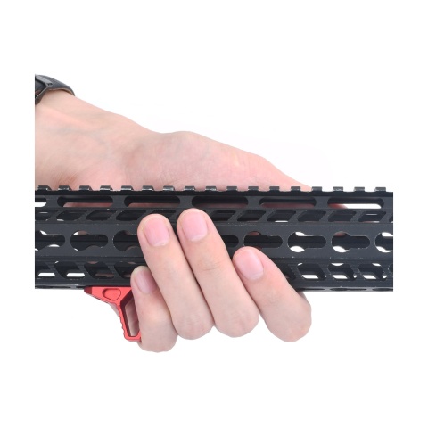 Ranger Armory Angled Hand-Stop for KeyMod and M-LOK (Color: Red)