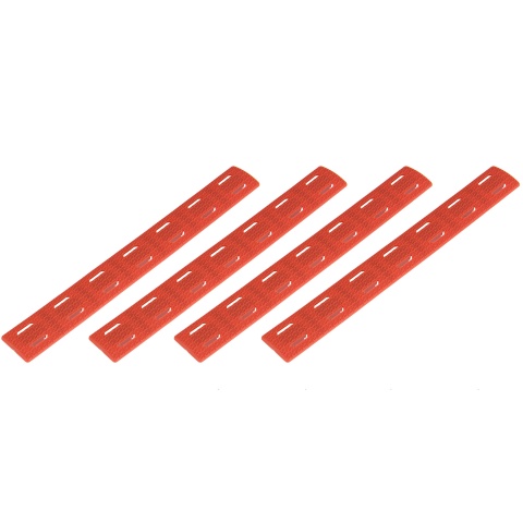 Ranger Armory 7-Section M-Lok Narrow Rail Panels, 4pcs (Red)