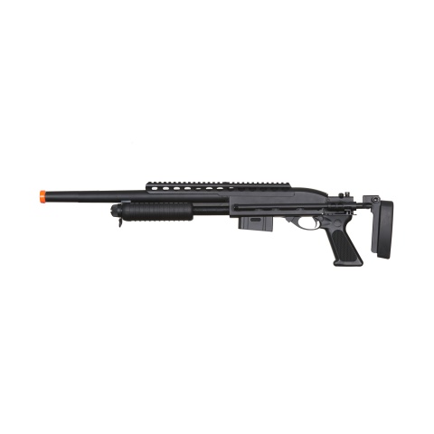 Atlas Custom Works Bravo Full Metal M870 Tactical Tac Shot Airsoft Shotgun (Color: Black)
