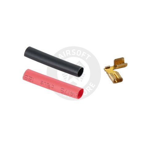 Solink Gold Plated Motor Connectors Set for Airsoft w/ Shrink Tubing