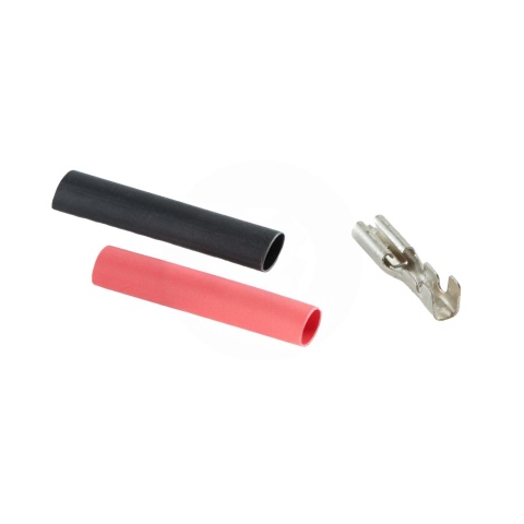 Solink Silver Plated Motor Connectors Set for Airsoft w/ Shrink Tubing