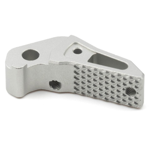 Titanium Tactical Industry Airsoft CNC Adjustable Airsoft Trigger Color Black for TM/WE G-series Galaxy and AAP-01 (Color: Silver)