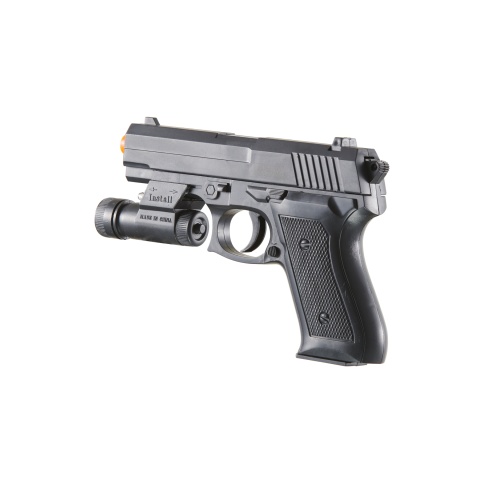 UK Arms V1918A Spring Powered Airsoft Pistol w/ Laser & Light (Color: Black)