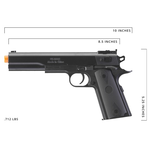 UK Arms M1911 Spring Powered Airsoft Pistol w/ Metal Flitch and Tube (Color: Black)