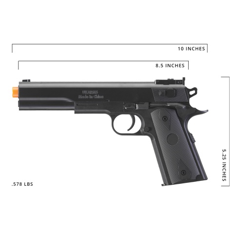 UK Arms M1911 Spring Powered Airsoft Pistol (Color: Black)