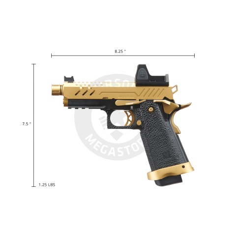 Vorsk Airsoft 3.8 Hi Capa Pro + Micro Red Dot - Gold