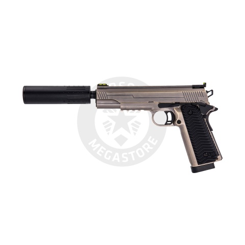 Vorsk Airsoft VX-14 GBB Pistol - Brushed Aluminum