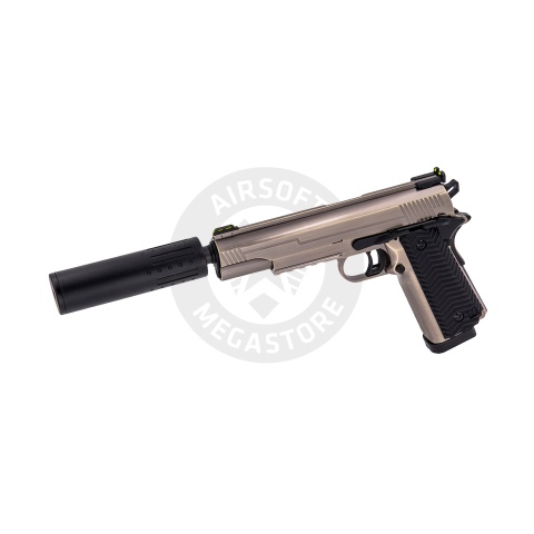Vorsk Airsoft VX-14 GBB Pistol - Brushed Aluminum