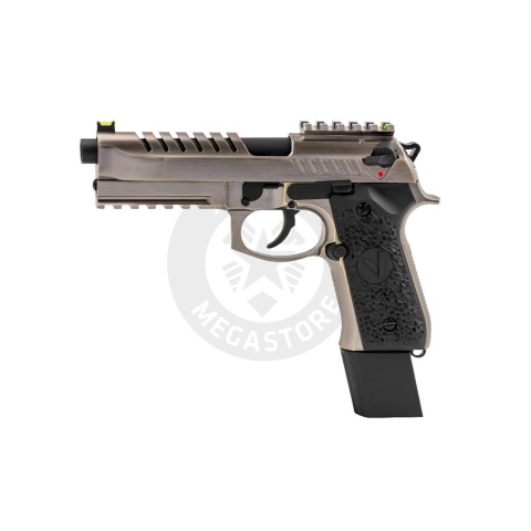 Vorsk Airsoft Tactical VM9 Gas Blowback Pistol - Brushed Aluminum