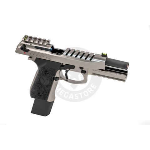 Vorsk Airsoft Tactical VM9 Gas Blowback Pistol - Brushed Aluminum