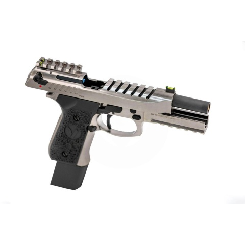 Vorsk Airsoft Tactical VM9 Gas Blowback Pistol - Brushed Aluminum