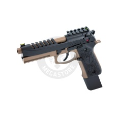 Vorsk Airsoft Tactical VM9 Gas Blowback Pistol - Black/Dark Earth