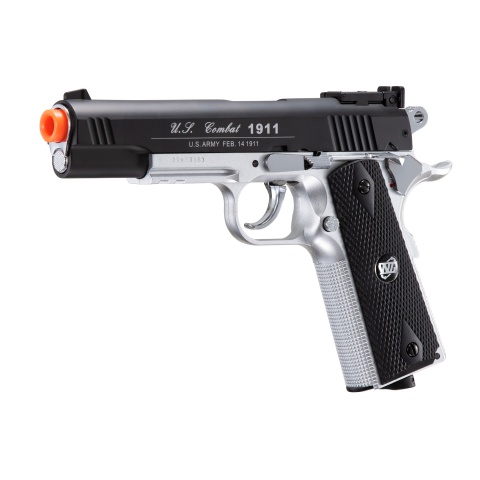 Win Gun Sport 1911 CO2 Non-Blowback Airsoft Pistol w/ Accessory Rail (Color: Black / Silver)
