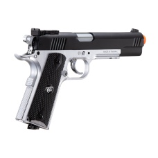 Win Gun Sport 1911 CO2 Non-Blowback Airsoft Pistol w/ Accessory Rail (Color: Black / Silver)