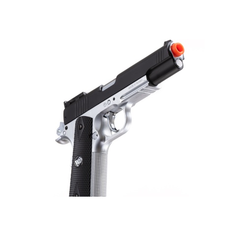 Win Gun Sport 1911 CO2 Non-Blowback Airsoft Pistol w/ Accessory Rail (Color: Black / Silver)