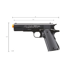 WinGun Full Metal Sport 613 1911 CO2 Half Blowback Pistol (Color: Black)