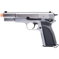 WE Tech Hi-Power Browning MK3 Gas Blowback Airsoft Pistol (Color: Silver)