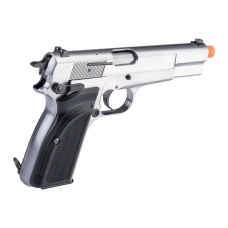 WE Tech Hi-Power Browning MK3 Gas Blowback Airsoft Pistol (Color: Silver)