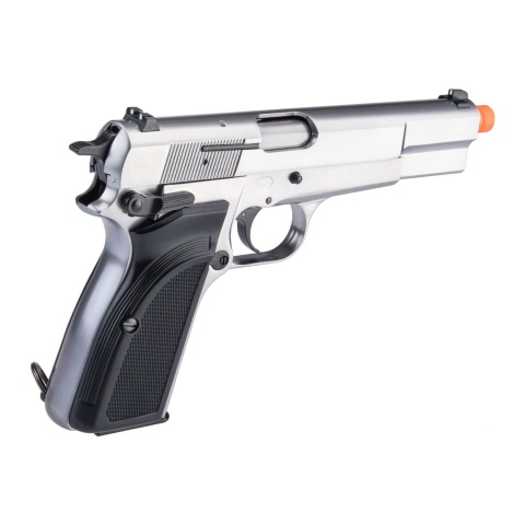 WE Tech Hi-Power Browning MK3 Gas Blowback Airsoft Pistol (Color: Silver)