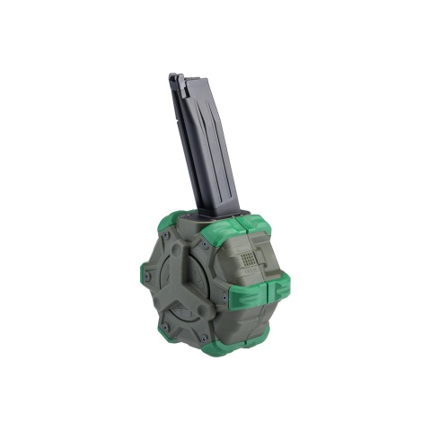 WE-Tech Drum Magazine for Hi-Capa 5.1 Gas Blowback Airsoft Pistols (Color: OD Green)