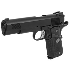 WE Tech 1911 Full Metal MEU Airsoft Gas Blowback Pistol - BLACK