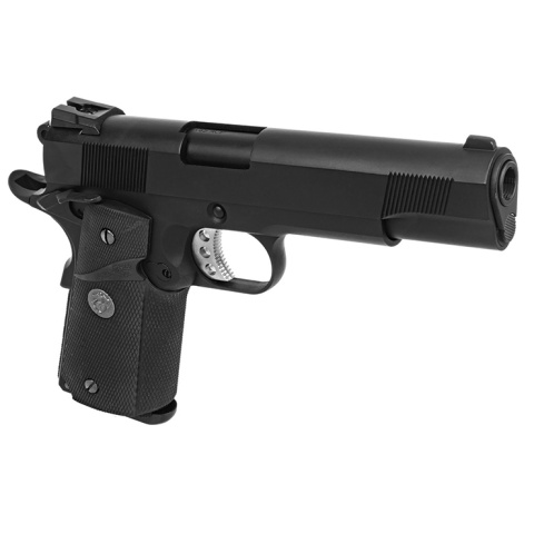 WE Tech 1911 Full Metal MEU Airsoft Gas Blowback Pistol - BLACK